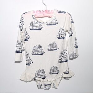 Kate Quinn Organic blue Sea Ship Dress 12/18m